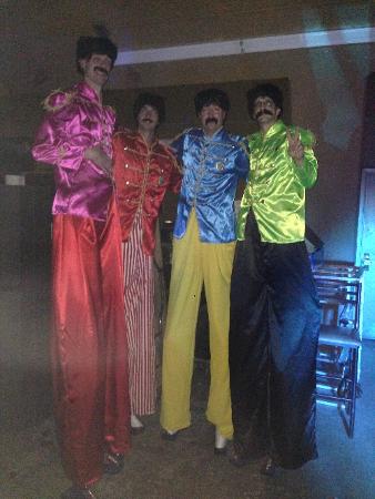 The Beatles Stilt Walkers