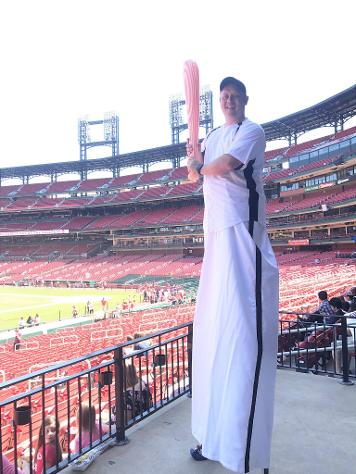 Baseball Player Stilt Walker