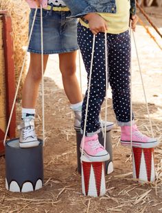 Coffee Can Stilt Decorations